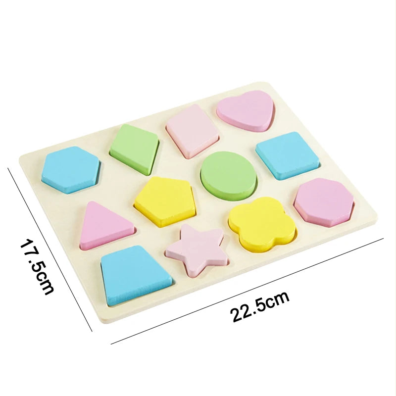 Montessori 3D Wooden Early Learning Baby Toys