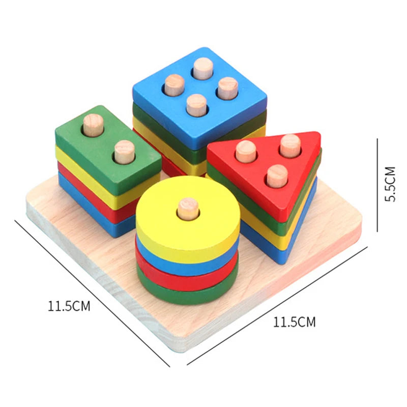 Montessori 3D Wooden Early Learning Baby Toys