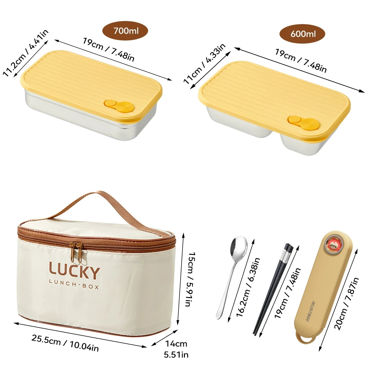 Portable Stainless Steel Lunch Box