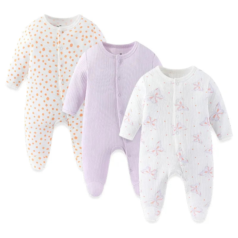 3 Pcs Long Baby Romper