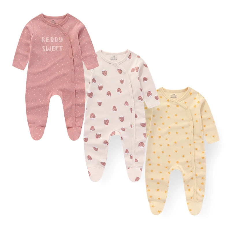 3 Pcs Long Baby Romper