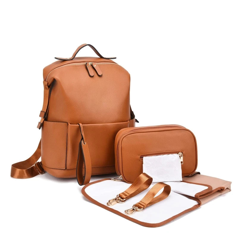 Multifunction Leather Diaper Bags