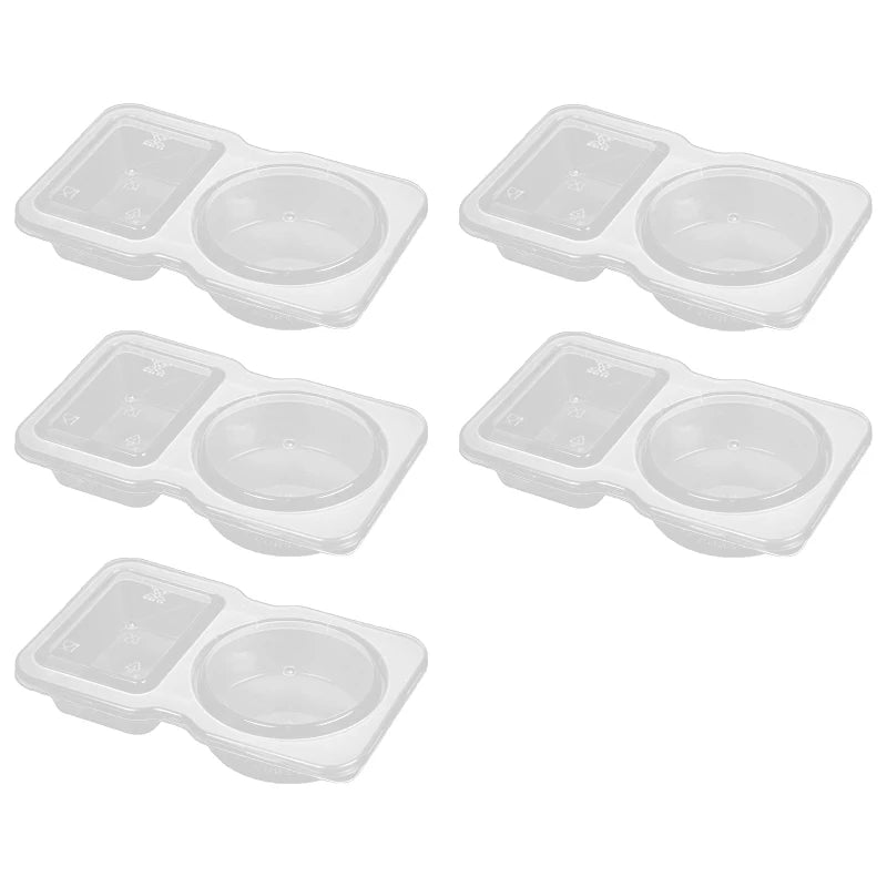 5/10/20/40PCS Double Compartment Snack Container with Lid