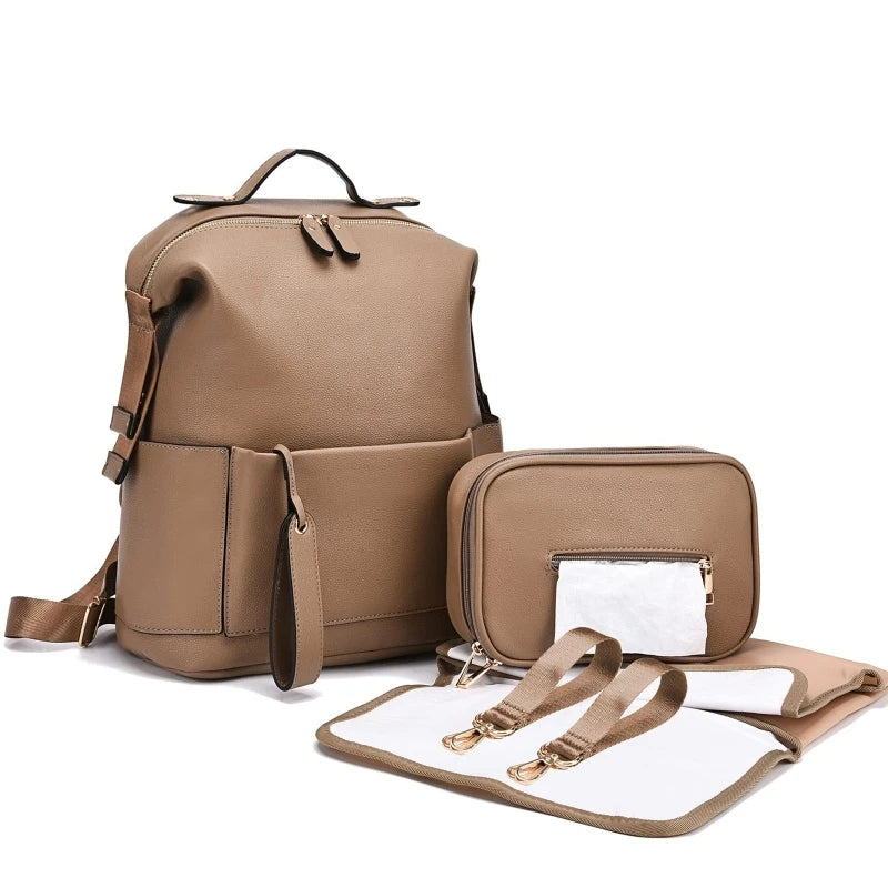 Multifunction Leather Diaper Bags