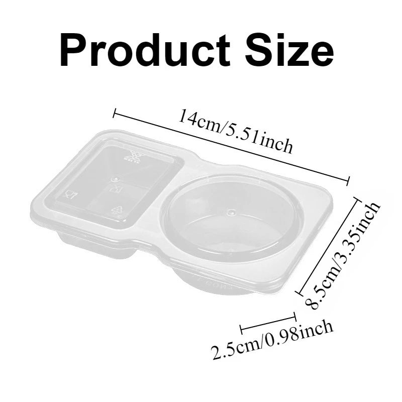 5/10/20/40PCS Double Compartment Snack Container with Lid