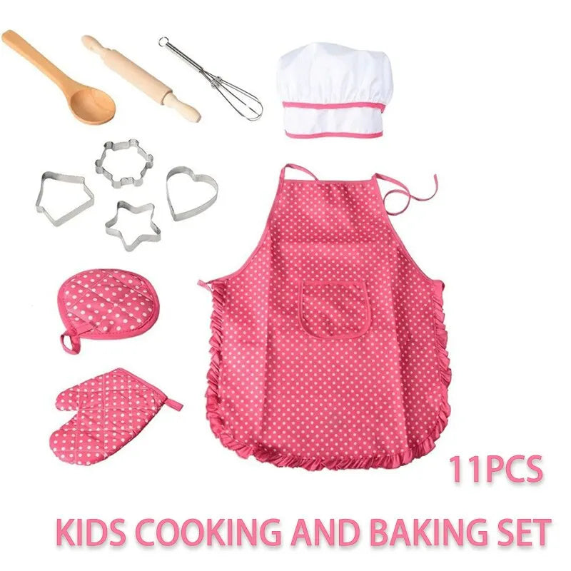 11PCS Kids Cooking Baking Set Chef Set