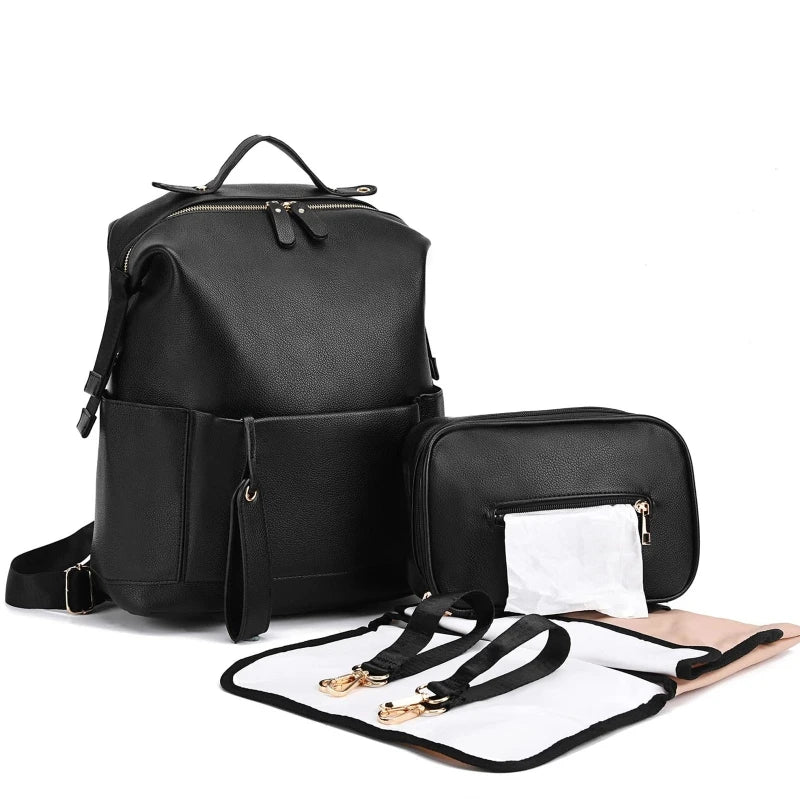 Multifunction Leather Diaper Bags