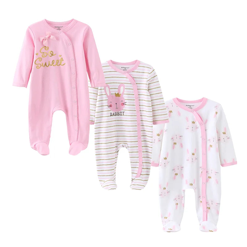 3 Pcs Long Baby Romper