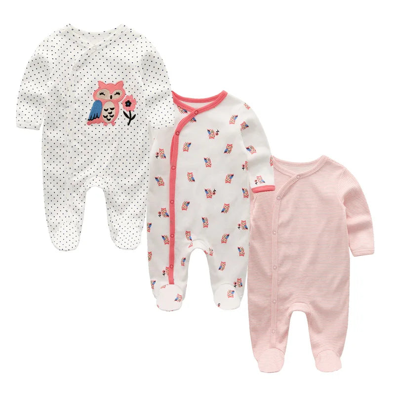 3 Pcs Long Baby Romper