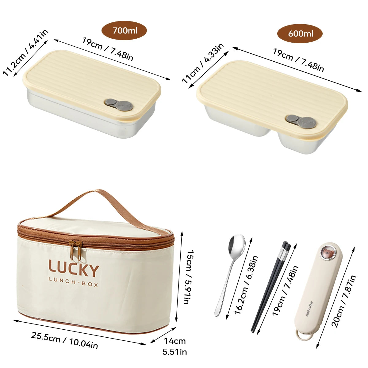 Portable Stainless Steel Lunch Box