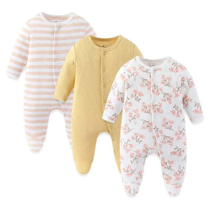 3 Pcs Long Baby Romper