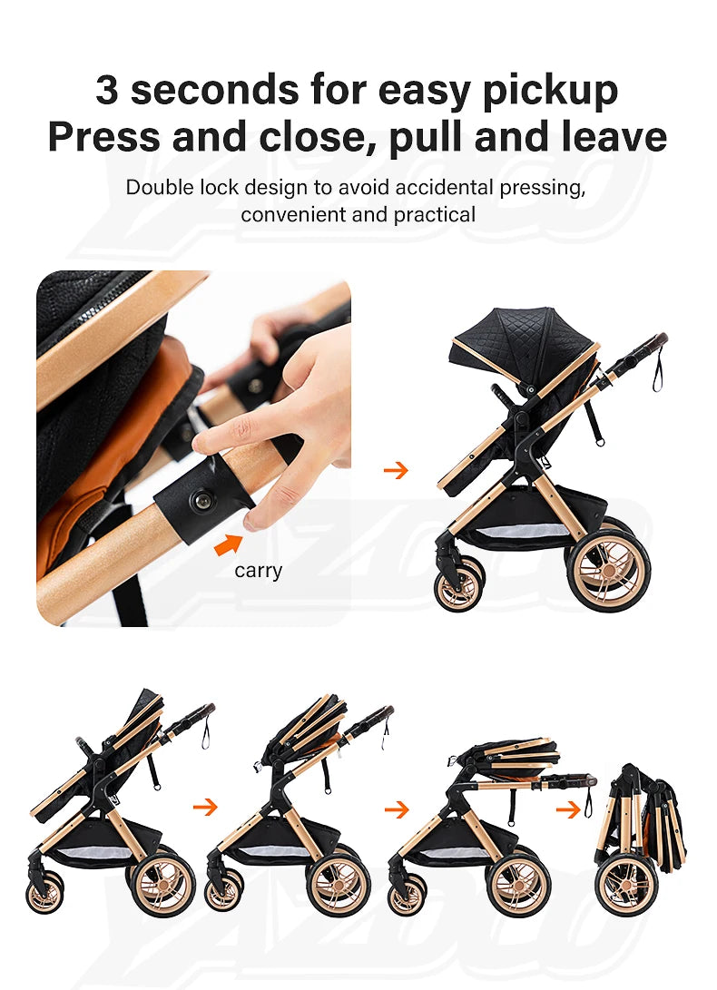 Luxury 3 in1 Baby Stroller