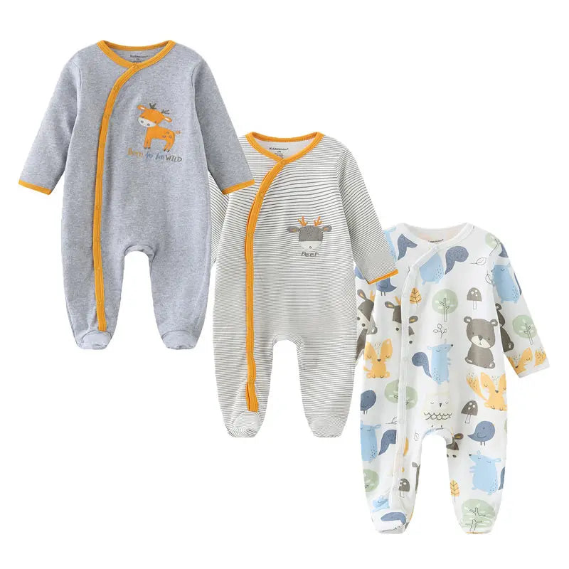 3 Pcs Long Baby Romper