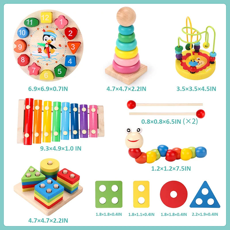 Montessori 3D Wooden Early Learning Baby Toys