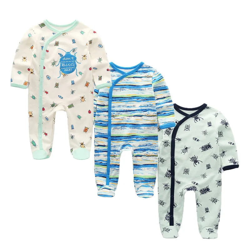 3 Pcs Long Baby Romper