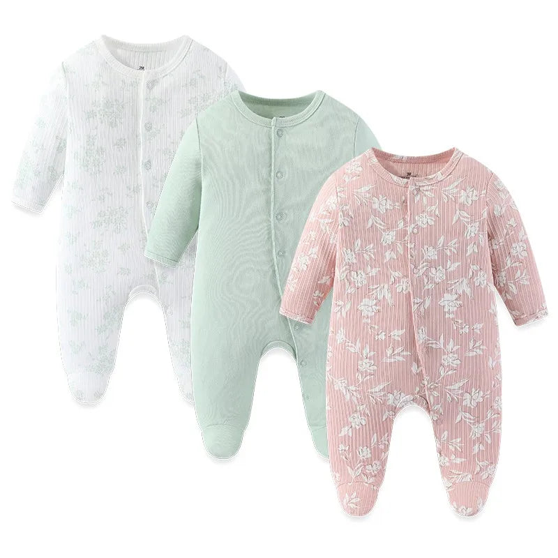 3 Pcs Long Baby Romper