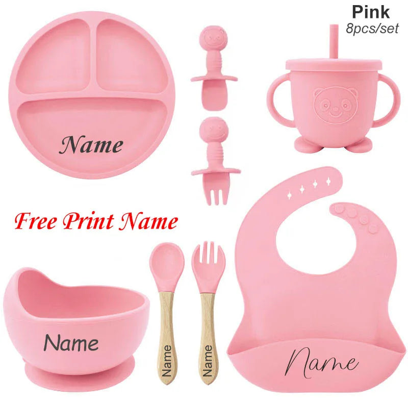 Personalized Name Baby Feeding Set