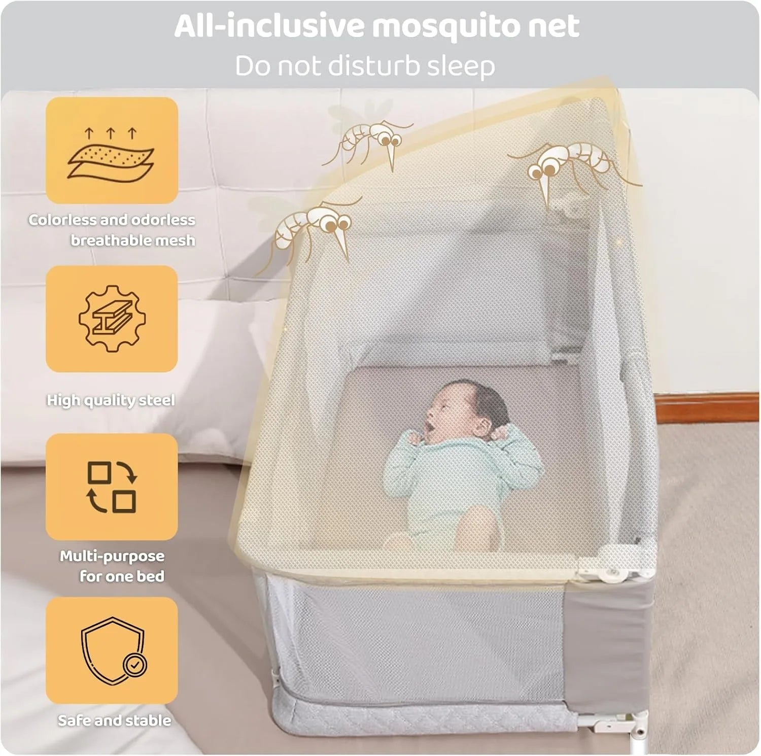 3-in-1 Foldable Baby Crib