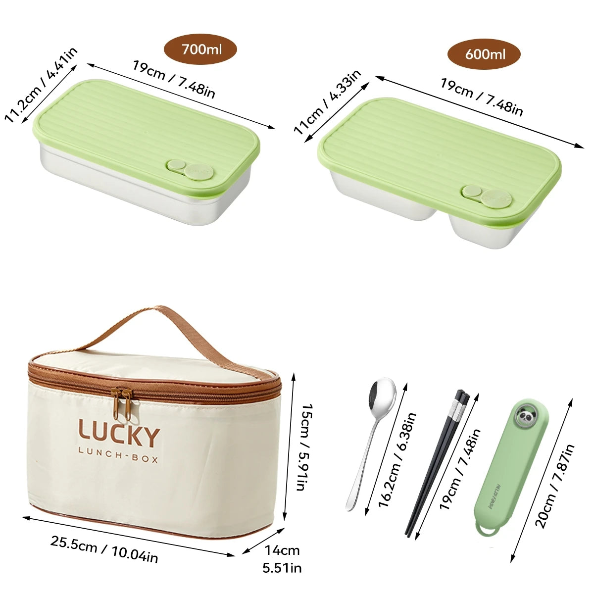 Portable Stainless Steel Lunch Box
