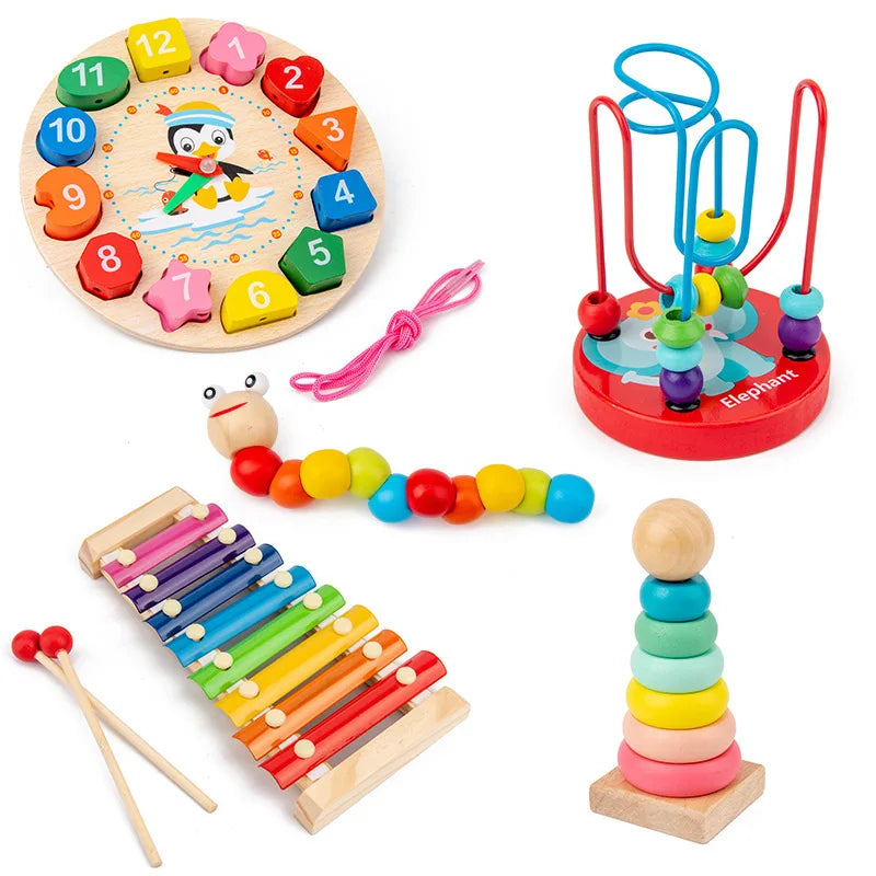 Montessori 3D Wooden Early Learning Baby Toys