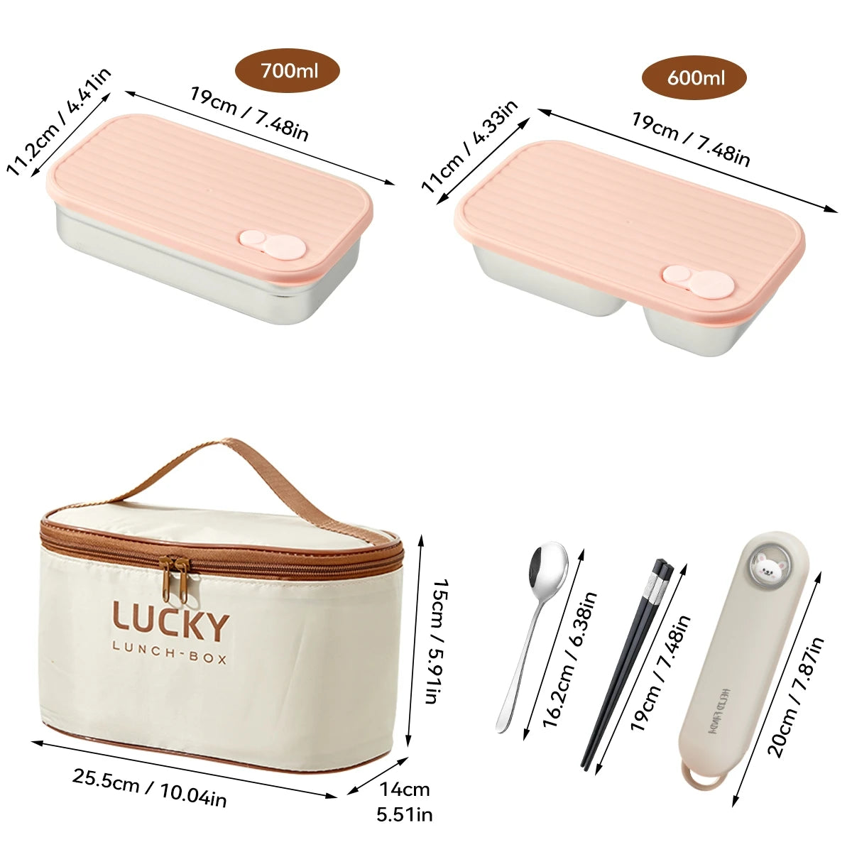 Portable Stainless Steel Lunch Box
