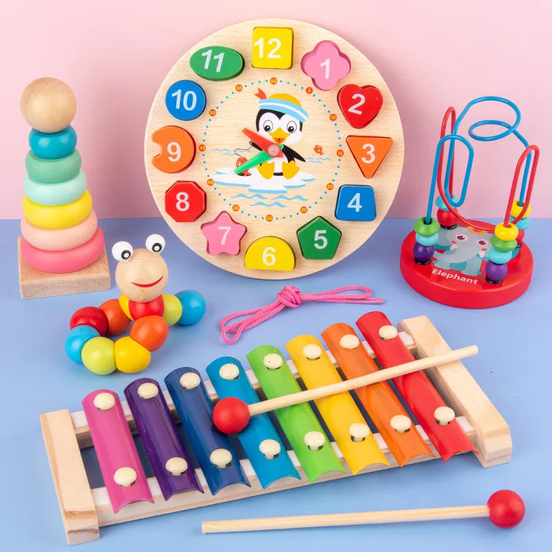 Montessori 3D Wooden Early Learning Baby Toys