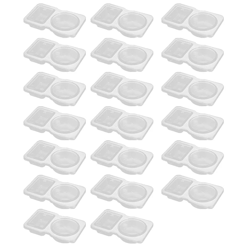 5/10/20/40PCS Double Compartment Snack Container with Lid